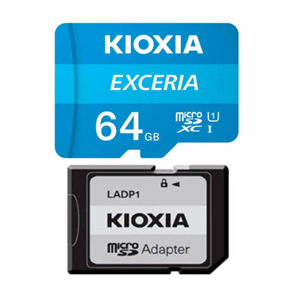 کارت حافظه‌ microSDHC کیوکسیا ظرفیت 64 گیگابایت به همراه آداپتور SD